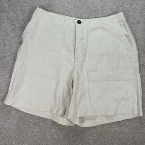 Patagonia Womens Hemp Beige Utility Shorts Size 10 Pocket Coastal Casual comfort